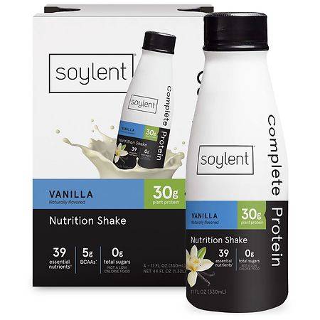 Soylent Complete Protein Nutrition Shake, Vanilla (4 x 11 fl oz)