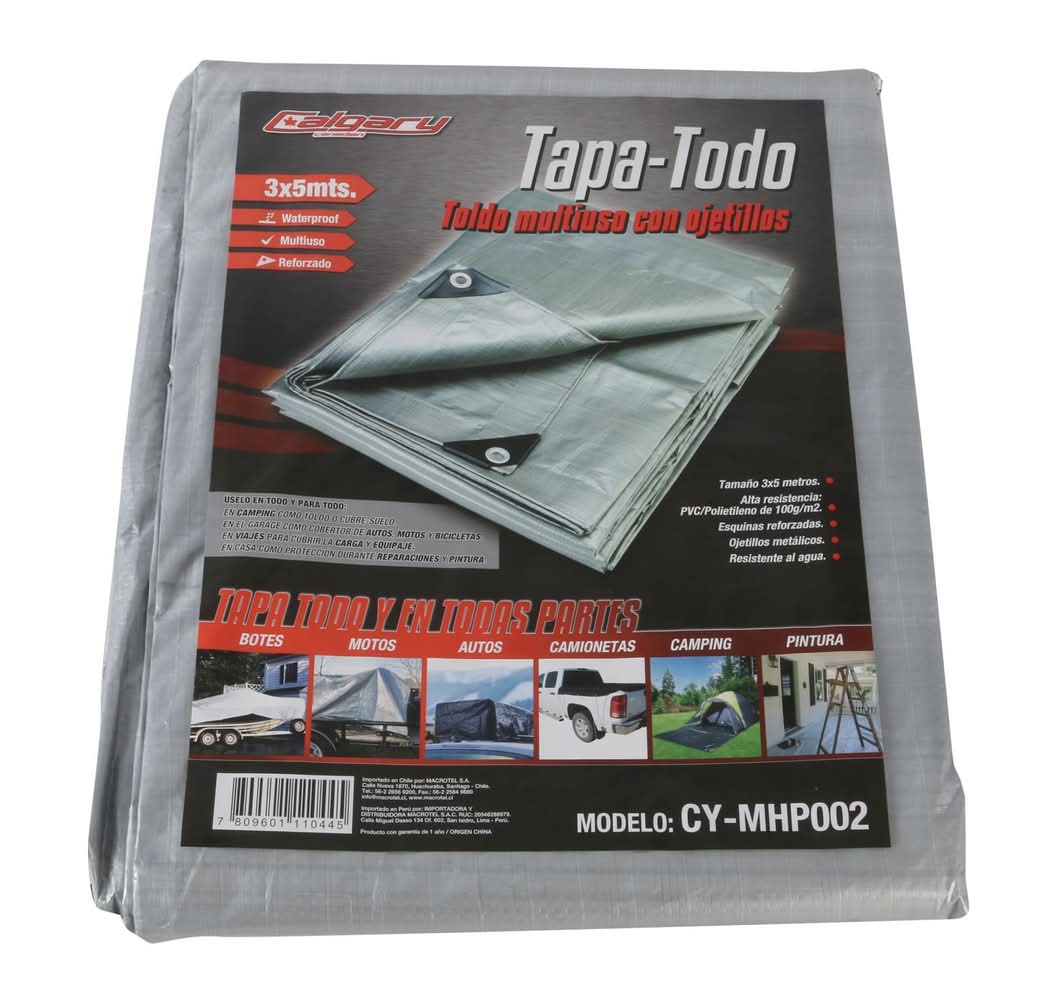 Calgary · Toldo gris multipropósito 3 x 5 mts