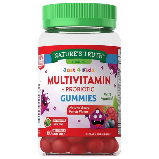 Nature's Truth Natural Berry Punch Gummies Multivitamin + Probiotic (60ct)