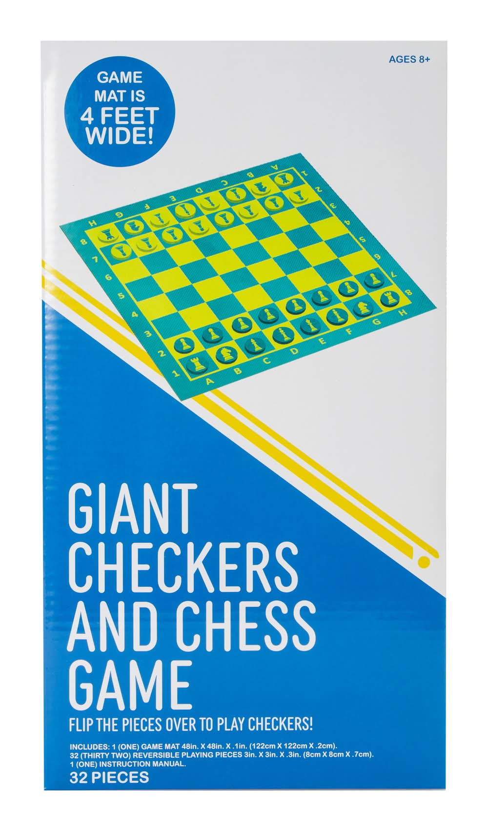 Giant Checkers & Chess Game 4ft