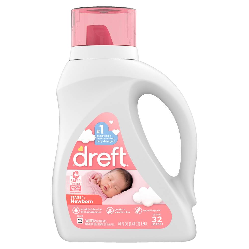 Dreft Stage 1 Newborn Baby Liquid Laundry Detergent