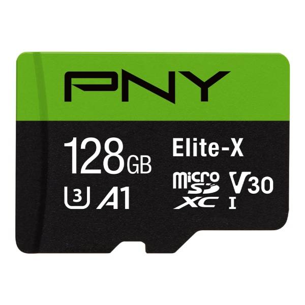 PNY 128GB Elite-X Class 10 U3 V30 microSDXC Flash Memory Card