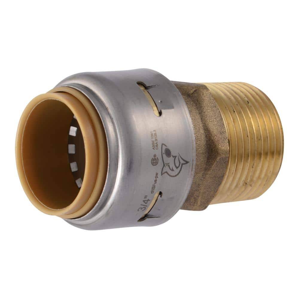 Sharkbite Max 3/4 In. Push-To-Connect X Mip Brass Adapter Fitting