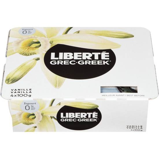 Liberté Greek Yogurt Vanilla 0% (4 x 100 g)