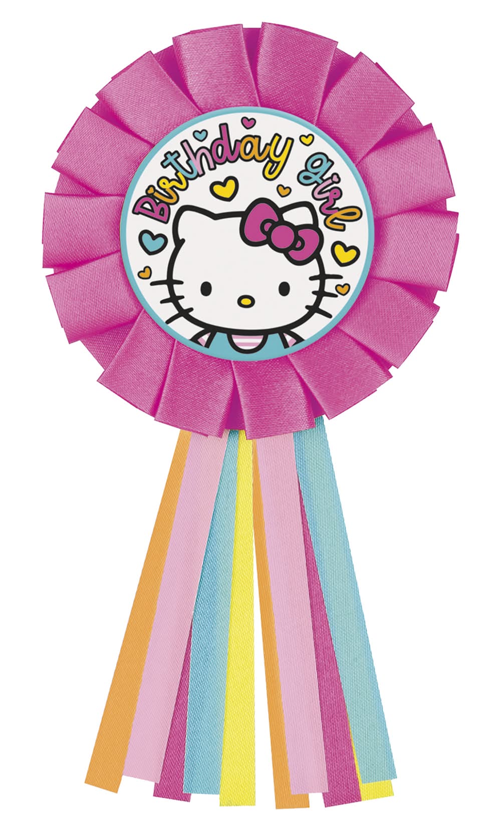 Party City Hello Kitty Birthday Girl Sanrio Badge, Multicolor