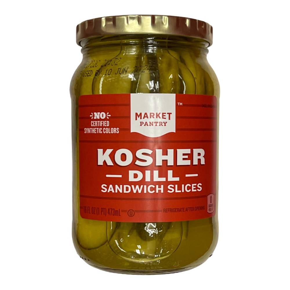Kosher Dill Sandwich Slices - 16oz - Market Pantry™
