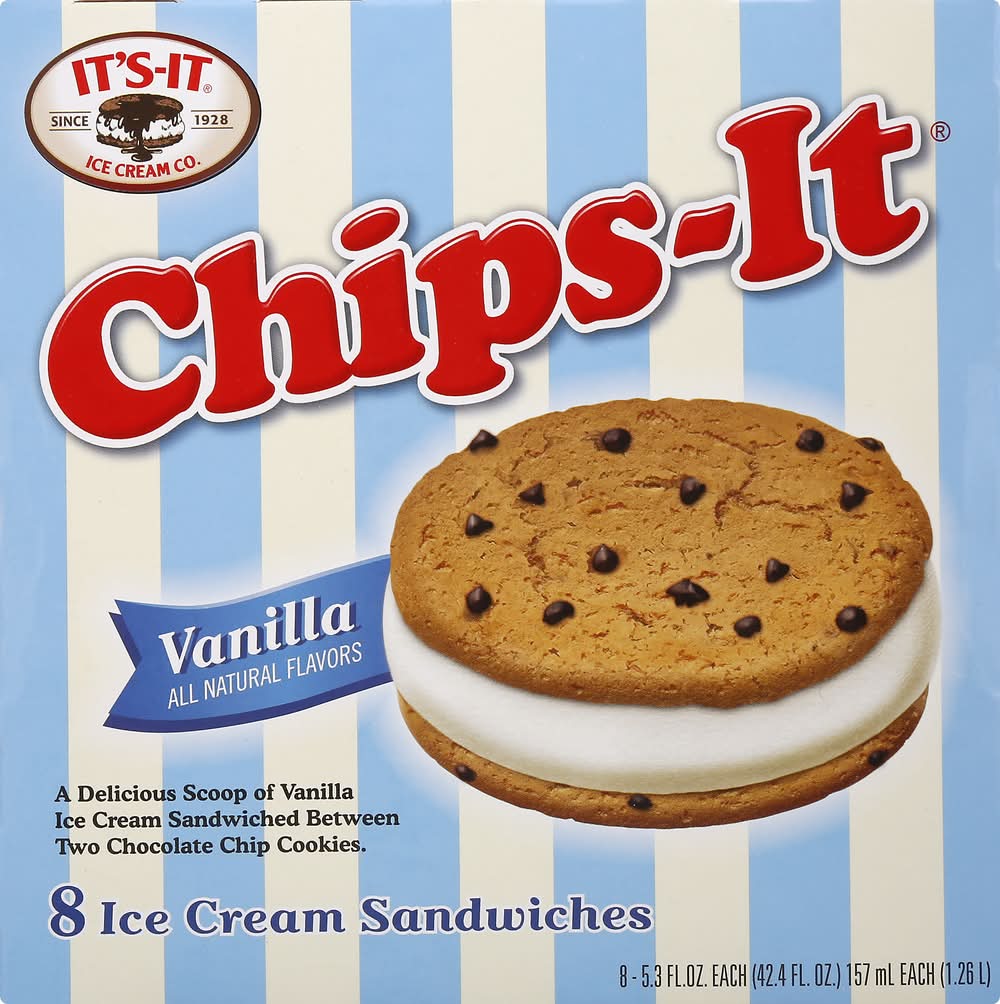 It's-It Ice Cream Sandwiches, Vanilla (42.4 fl oz, 8 ct)