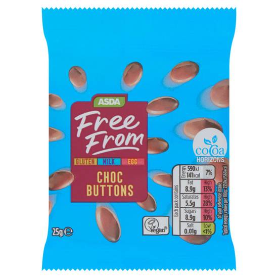 Asda Free From Choc Buttons 25g