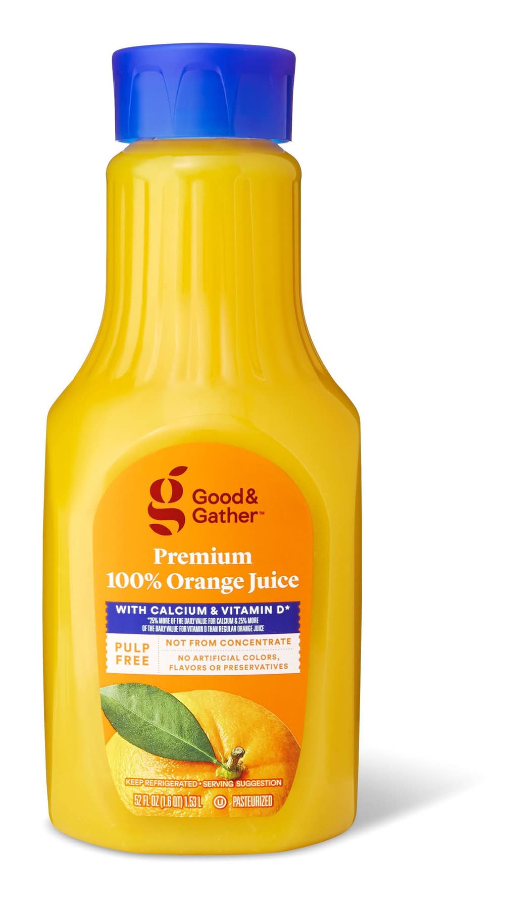 Good & Gather Pulp Free 100% Juice With Calcium & Vitamin D, Orange (52 fl oz)