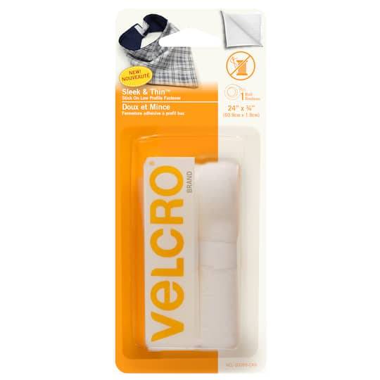 Velcro Sleek and Thin Stick on Tape White