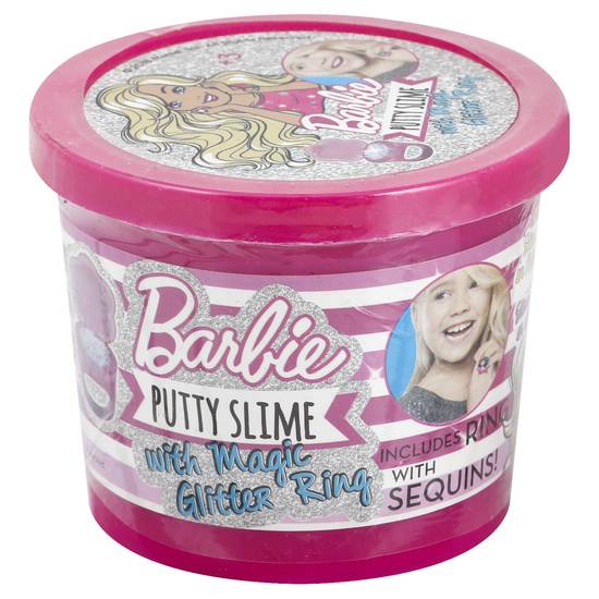 Barbie putty slime store with glitter ring