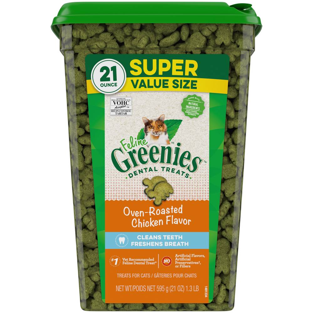 Greenies Feline Adult Natural Dental Care Cat Treats ( roasted chicken flavour)