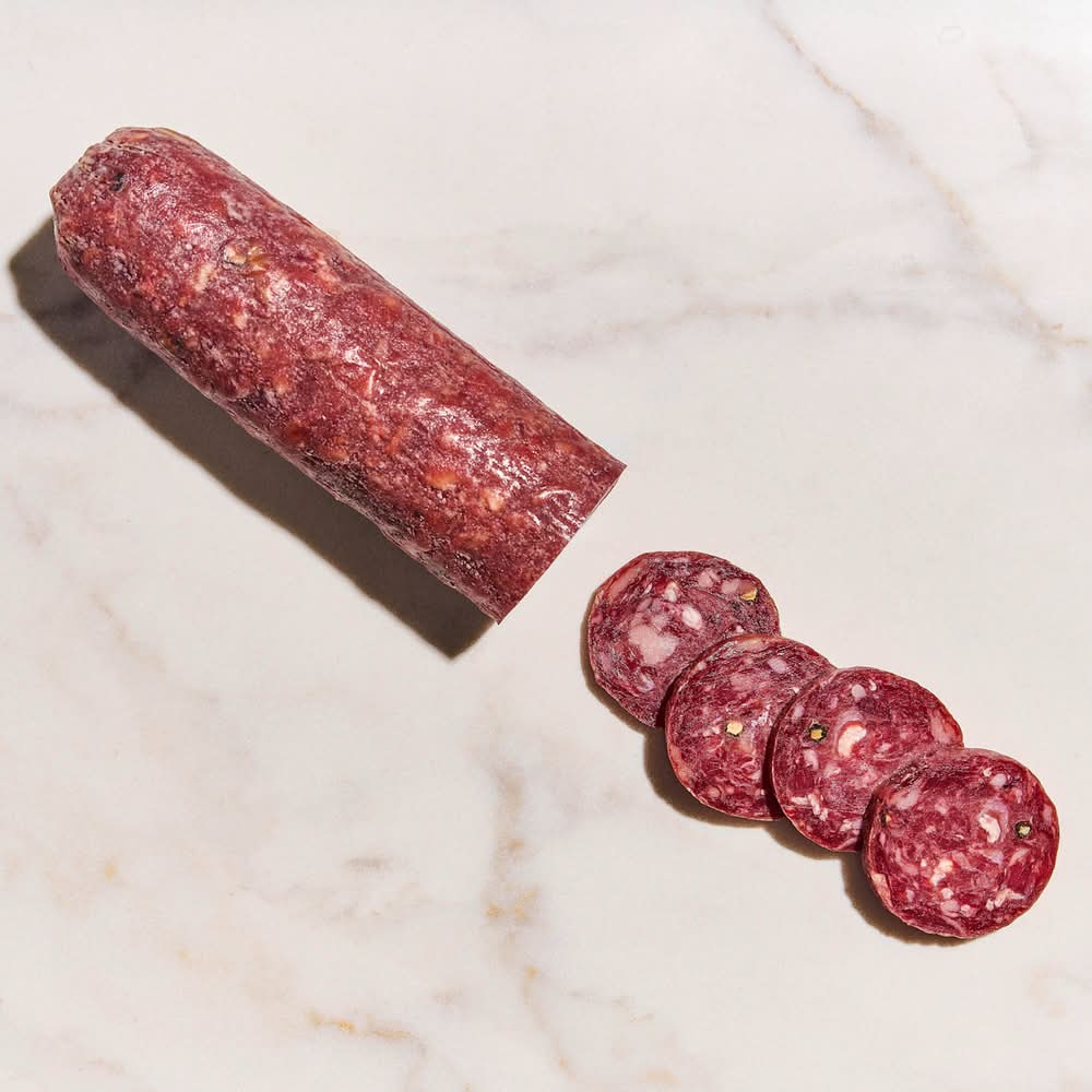 Fossil Farms Wagyu Beef Salami, Black Truffle Salt Tartufo (5 oz)