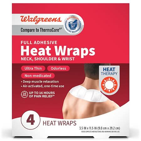 Walgreens Neck Shoulder Arm Heat Wrap, 3.5X11.5 in (4 ct)