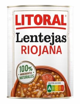Lentejas a la riojana Litoral sin gluten 425 g.