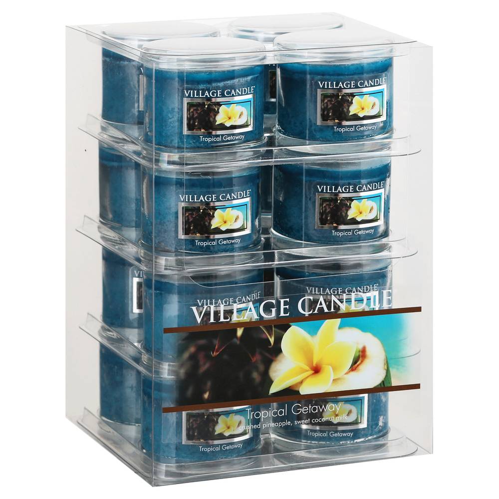 Village Candle Tropical Getaway Candle, Blue (16 ct)