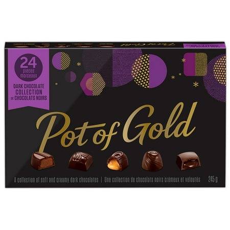 Boîte De Chocolats De Noël Et Des Fêtes, Collection De Chocolats Noirs Pot Of Gold