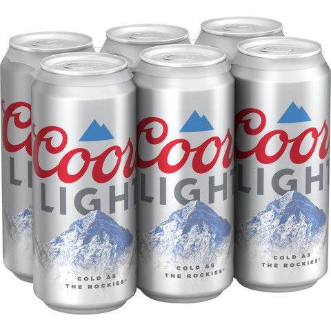 Coors Light 6 Pack 16oz Can