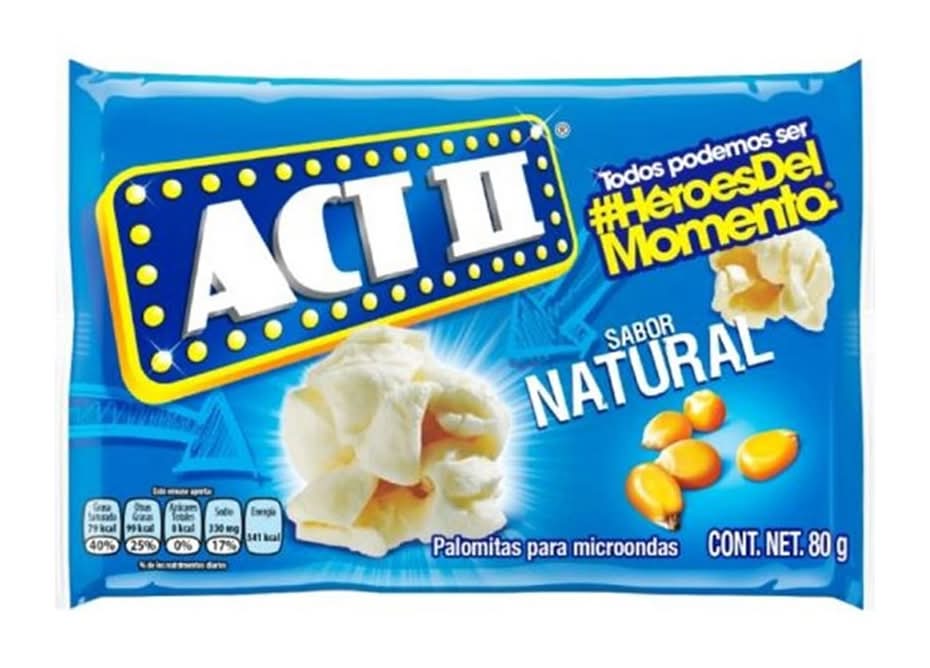 Act II · Palomitas de maíz para microondas, natural (80 g)