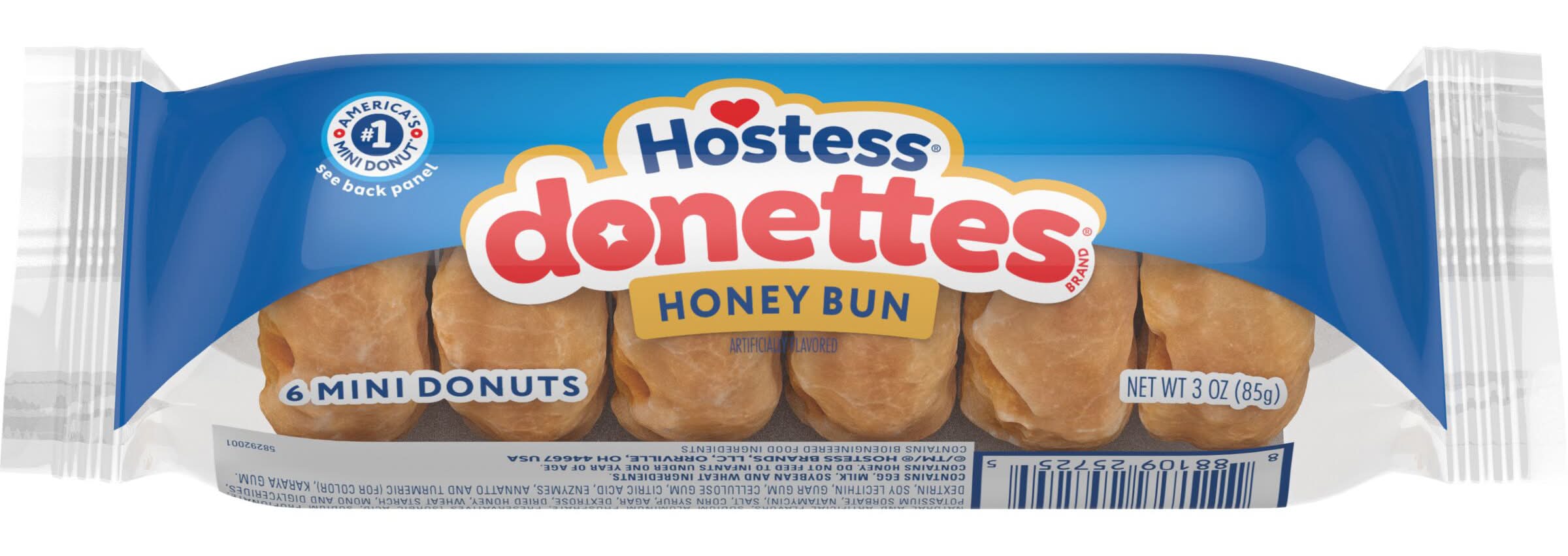 Donettes Mini Donuts, Honey Bun (3 oz, 6 ct)