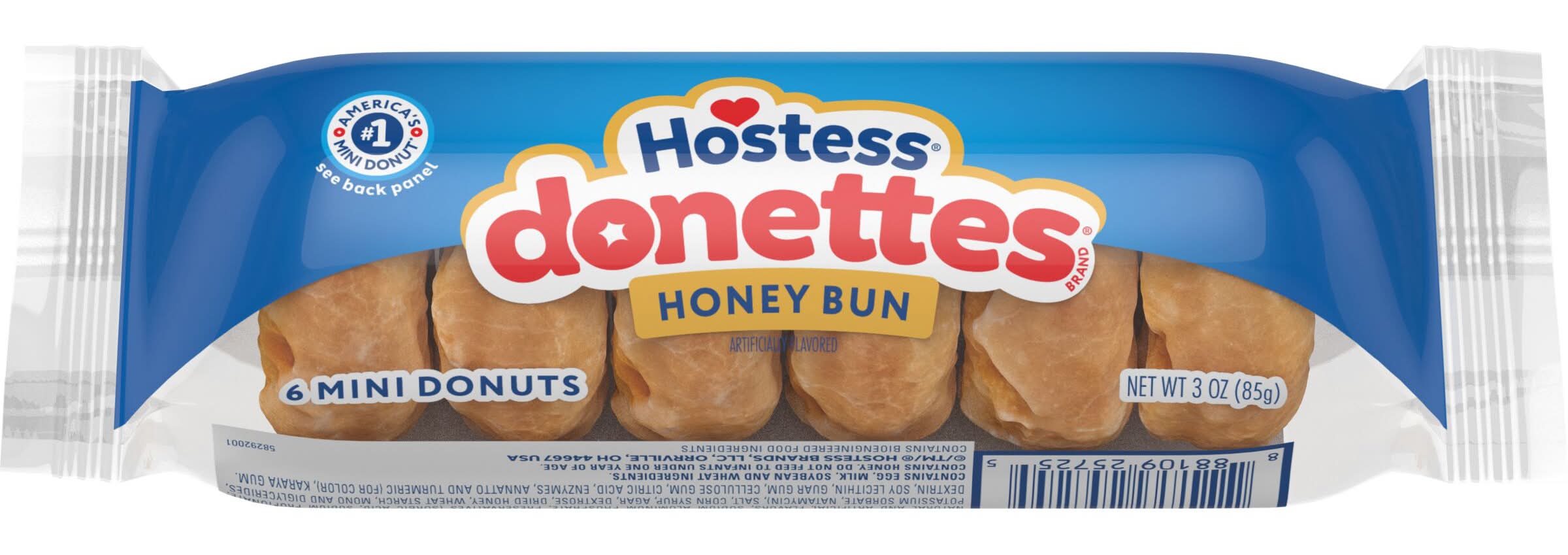 Donettes Mini Donuts, Honey Bun (3 oz, 6 ct)