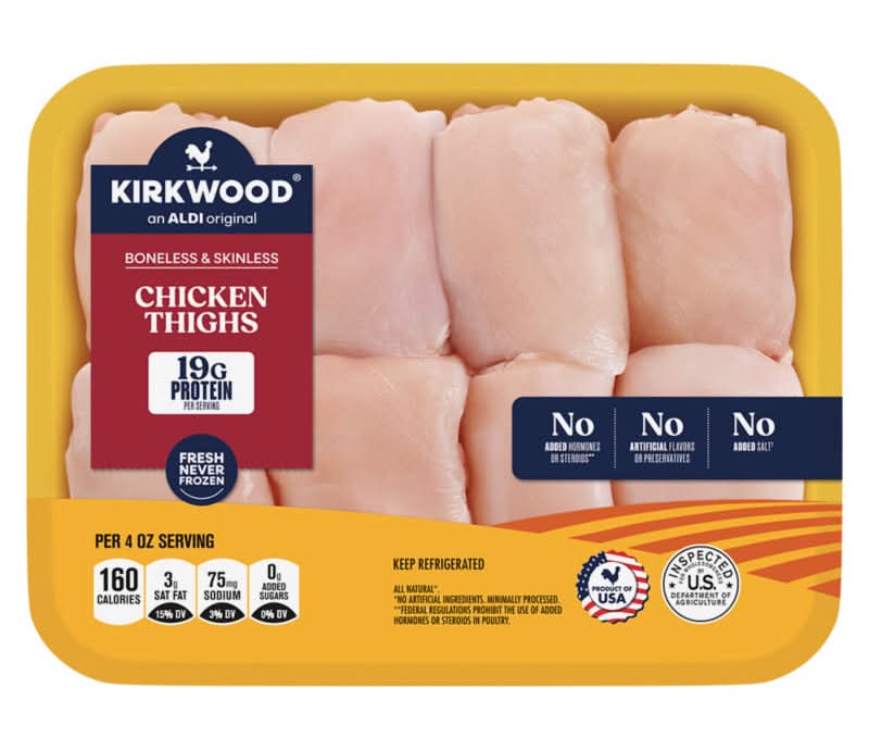 Kirkwood All Natural Boneless Skinless Chicken Thighs (1.85 lbs)