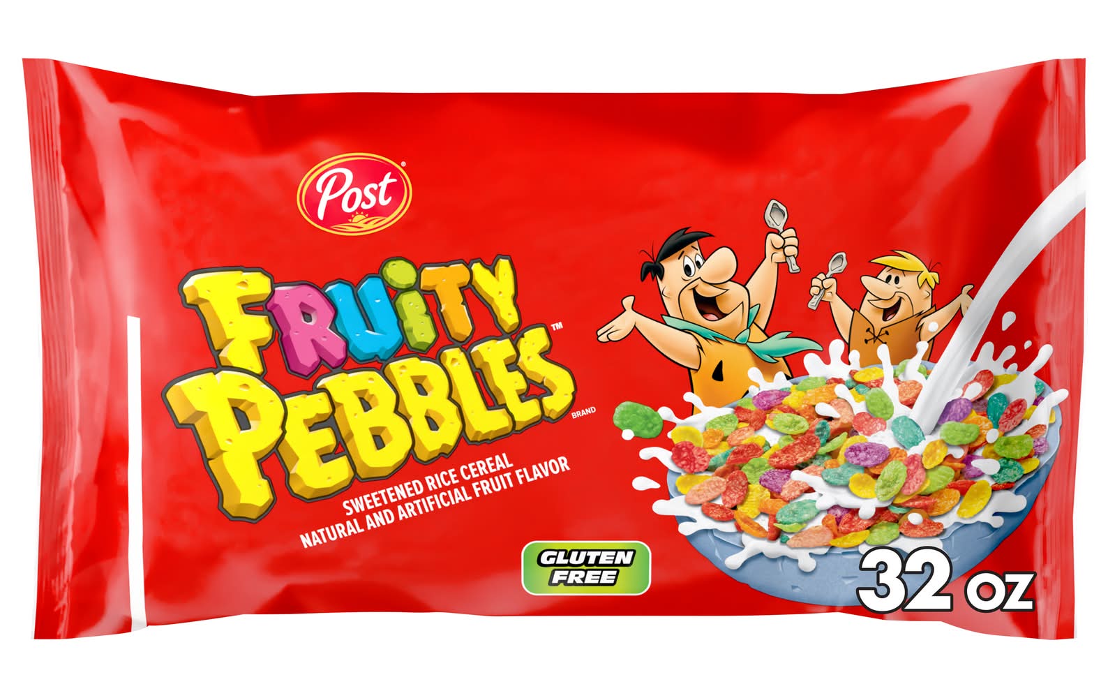 Post Fruity Pebbles Sweetened Rice Cereal (32 oz)