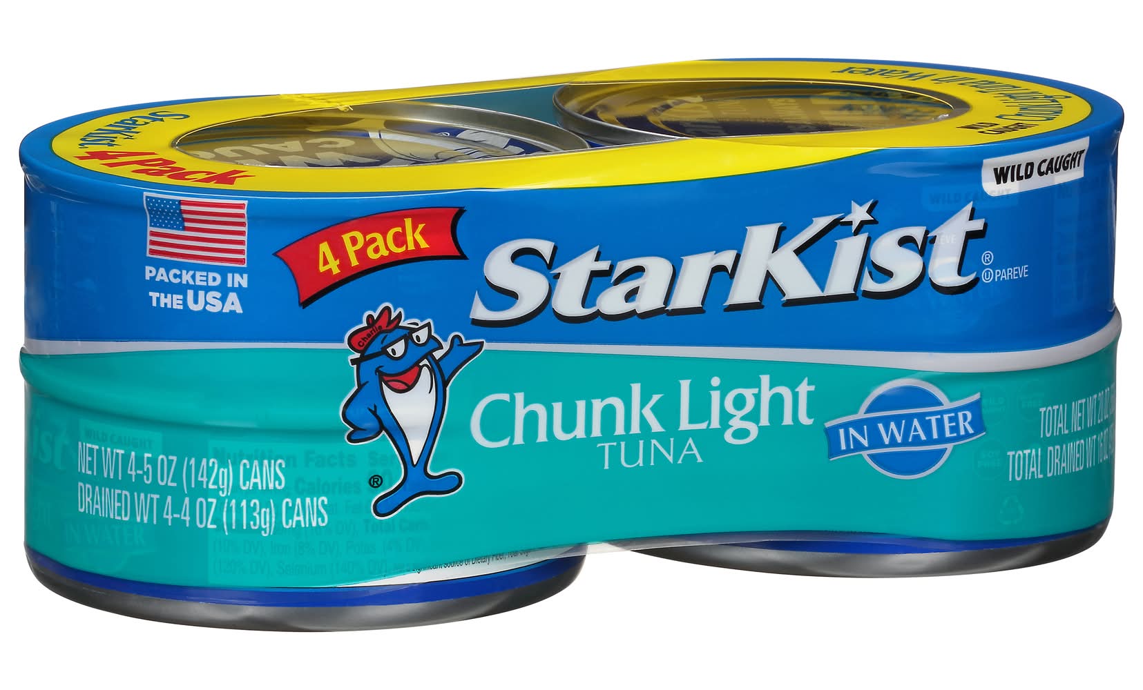 StarKist Wild Caught Chunk Light Tuna in Water (4 x 5 oz)