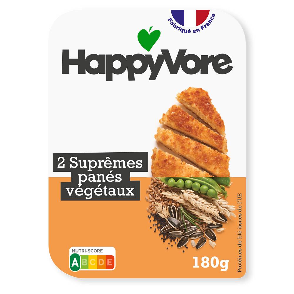 HappyVore suprêmes panés végétaux et gourmands (2 Pièces)