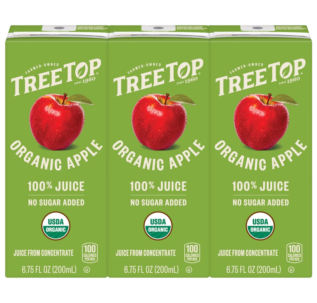 Tree Top Organic Apple Juice (3 x 200 ml)