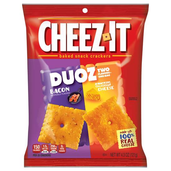 Cheez-It Duoz Cheese Baked Snack Crackers (bacon-cheddar)