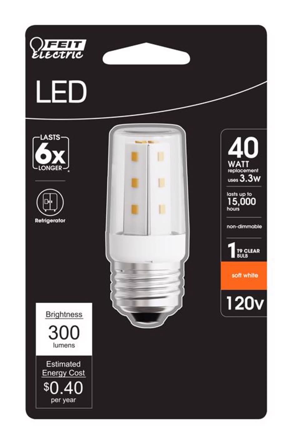 Feit T9 E26 (Medium) Led Bulb Soft White 40 Watt Equivalence 1 Pk