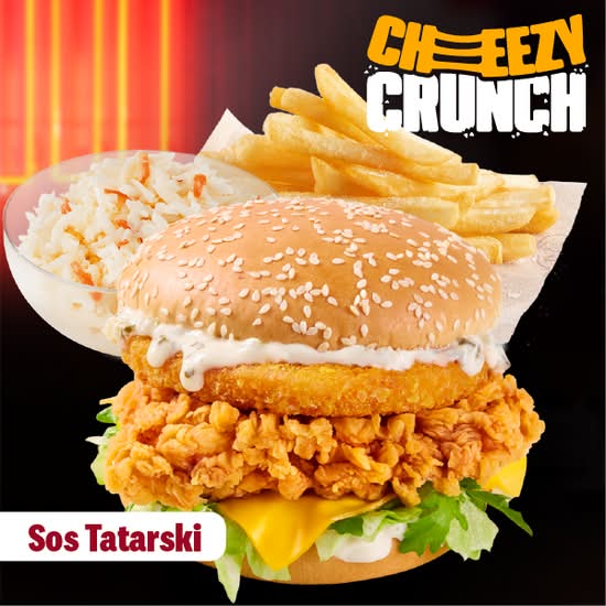 Zestaw Cheezy Crunch Burger Tatarski