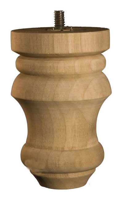 2.75-in x 4-in Bun feet Maple Coffee table leg