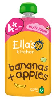 Ella'S Kitchen Organic Bananas And Apples Baby Pouch 4+ Months 120G