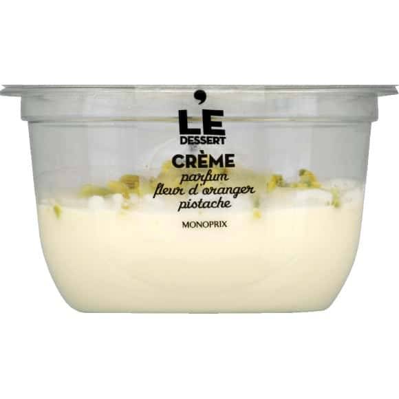 Monoprix Creme Parfum Fleur D Oranger Pistache - Le Dessert Le Pot De 120 G