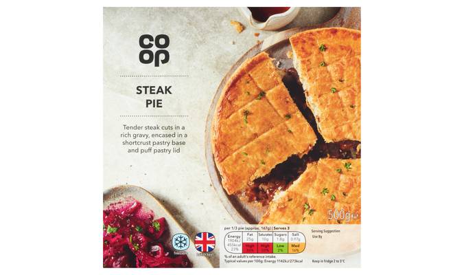Co-op Steak Pie 500g