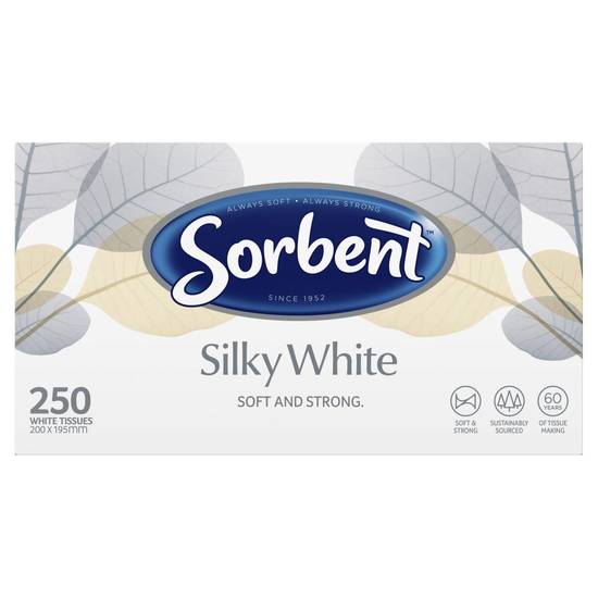 Sorbent Silky White Tissues (250 Pack)
