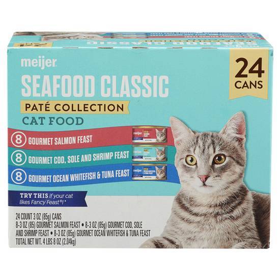 Meijer Gourmet Seafood Pate Variety pack Wet Cat Food 24 pack 3