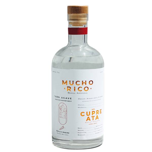 Mucho rico mezcal artesanal cupreata 100% agave (700 ml)