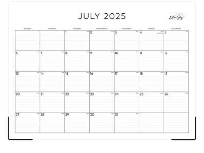 Blue Sky Desk Pad Undated Monthly Glued Standard Calendar, 22x17 in
