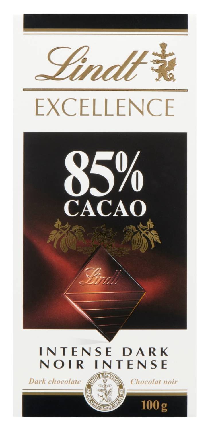 Lindt Excellence 85% Cacao Dark Chocolate (100 g)