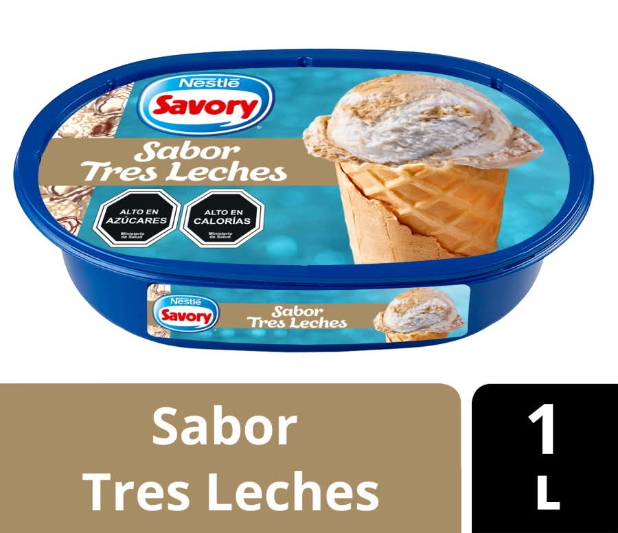 Savory · Helado con salsa de manjar - Tres Leches (1 L)