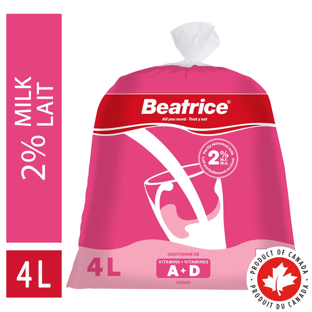 Beatrice 2% M.f Partly Skimmed Vitamin A+D Added Milk (4 L)