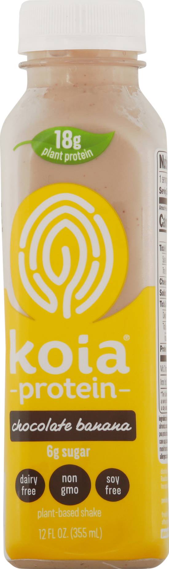 Koia Plant Based Protein Shake (12 fl oz) (chocolate-banana)