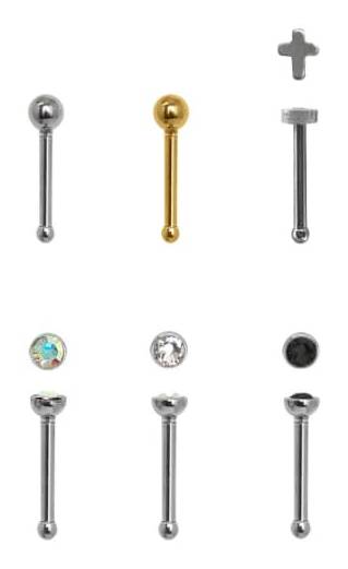 Transfix Cross Nose Bone (6 ct)