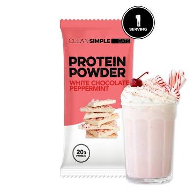 Clean Simple Eats Protein Powder, White Chocolate - Peppermint (1.13 oz)