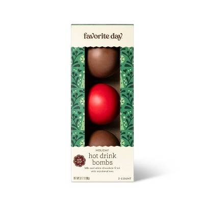 Favorite Day Christmas Milk Chocolate Colored Hot Drink Bombs (3.17 oz, 3 ct)