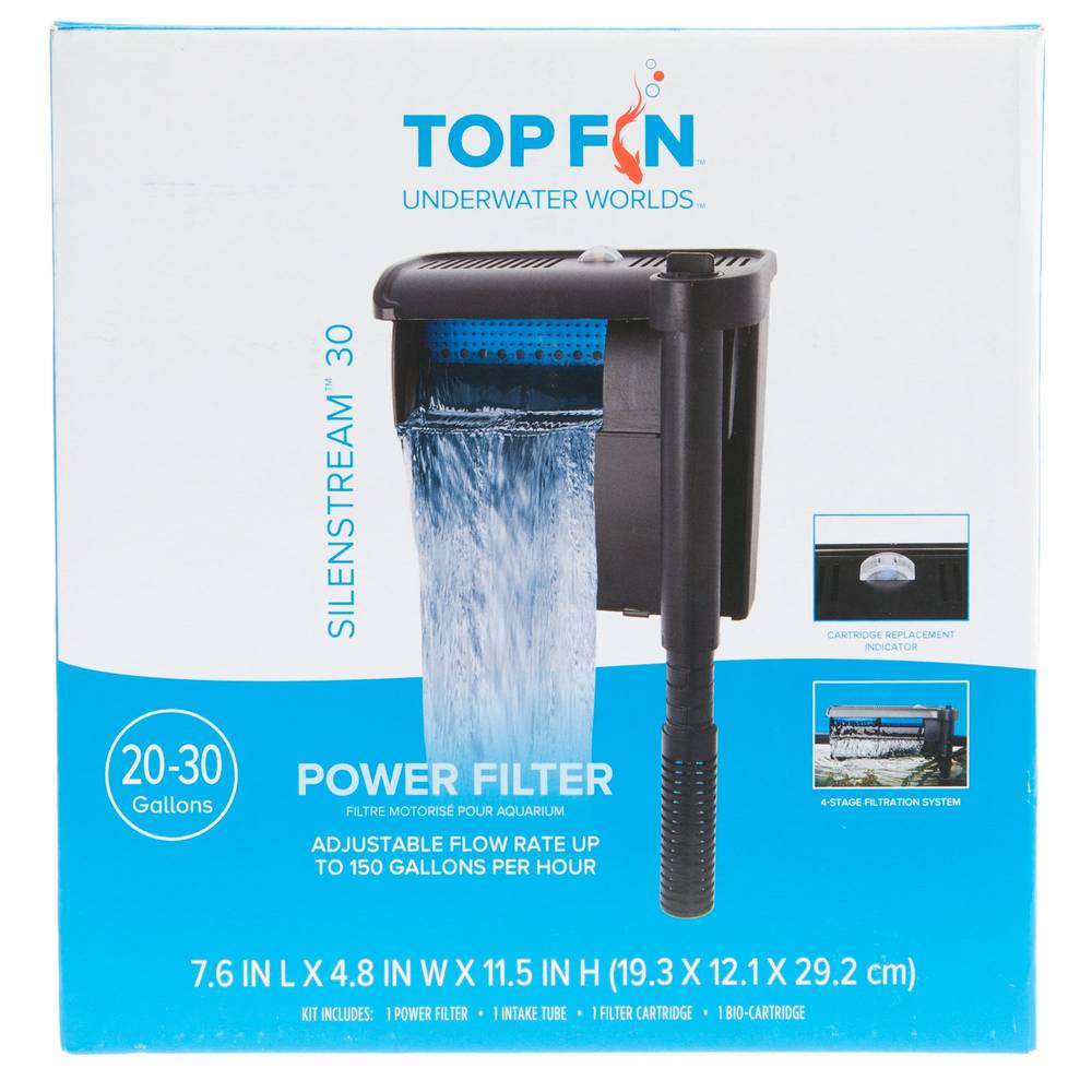 Top Fin® Silenstream™ Power Filter (Color: Assorted, Size: 30 Gal)