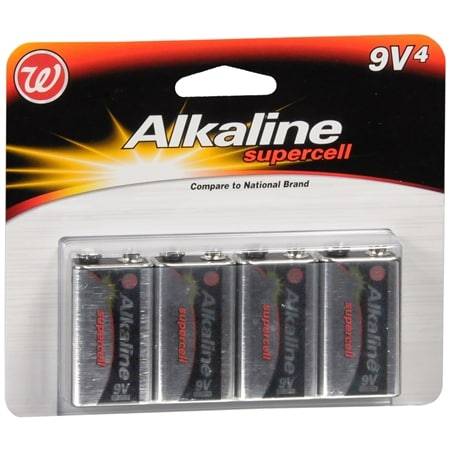 Walgreens Alkaline Supercell Batteries 9 V - 4.0 ea